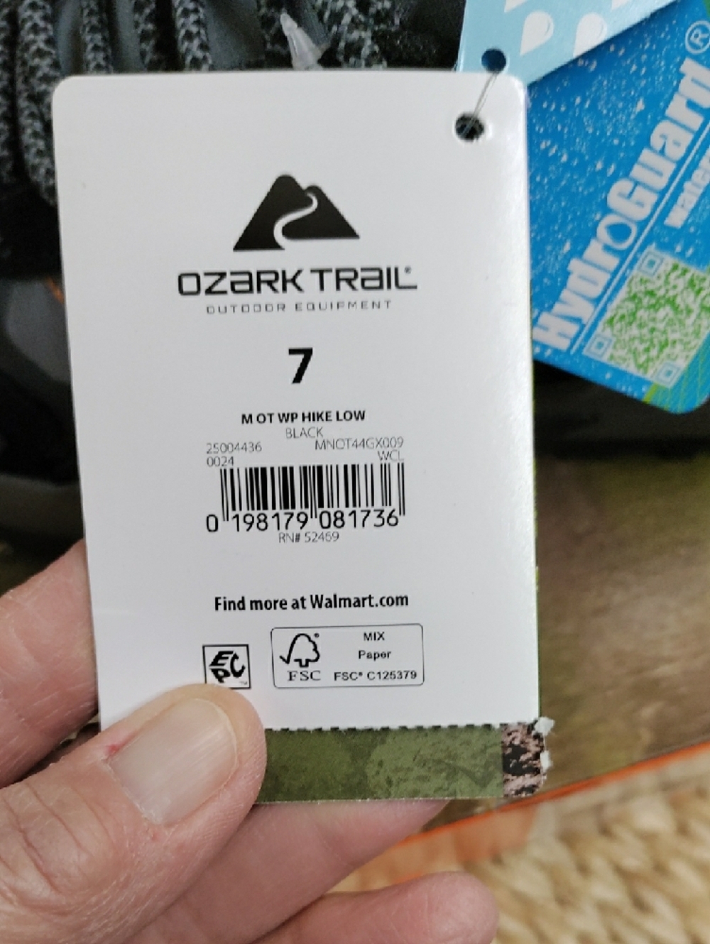 Ozark Trail Gray and Black And Orange Men's  Hikers - Picture 4 of 9